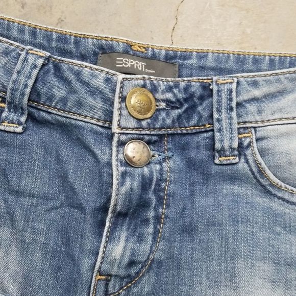 Esprit Jean demin skirt destroyed distressed 26 summer sprint 90s look - Picture 4 of 8